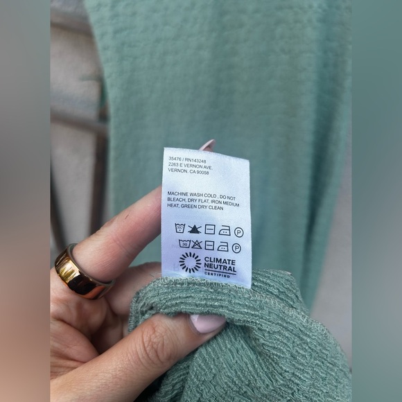 Reformation Palm Knit Dress in Teal - Picture 7 of 12